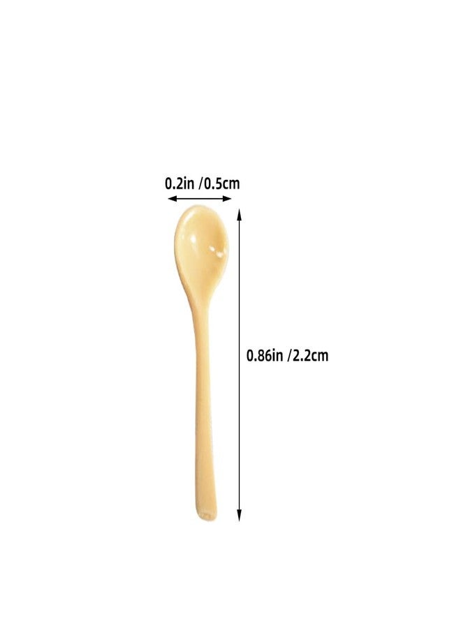 SUPVOX 10 Pieces Miniature Spoons, 1:12 Scale Dollhouse Kitchen Accessories, Realistic Tiny Tableware for DIY Crafts & Model Displays (Resin) - Image 4